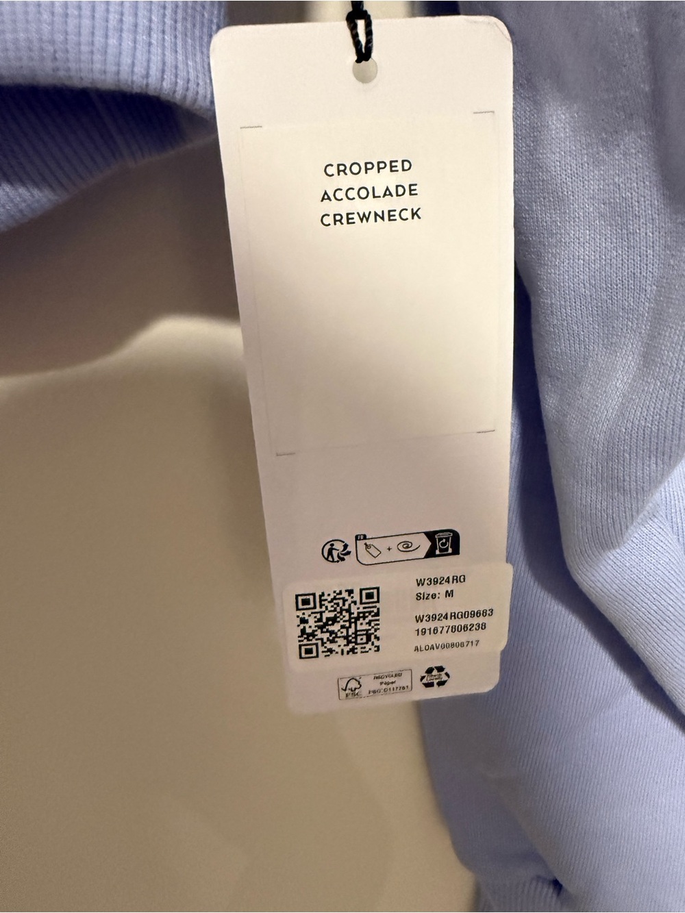 NWT Alo Cropped Accolade Crewneck - Picture 6 of 6